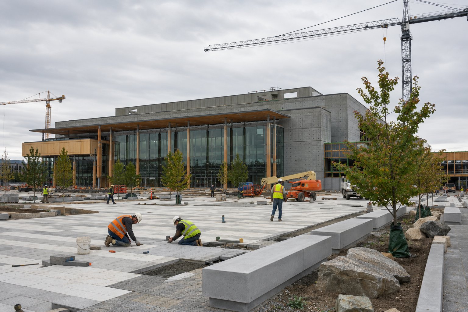 Civic facility under construction