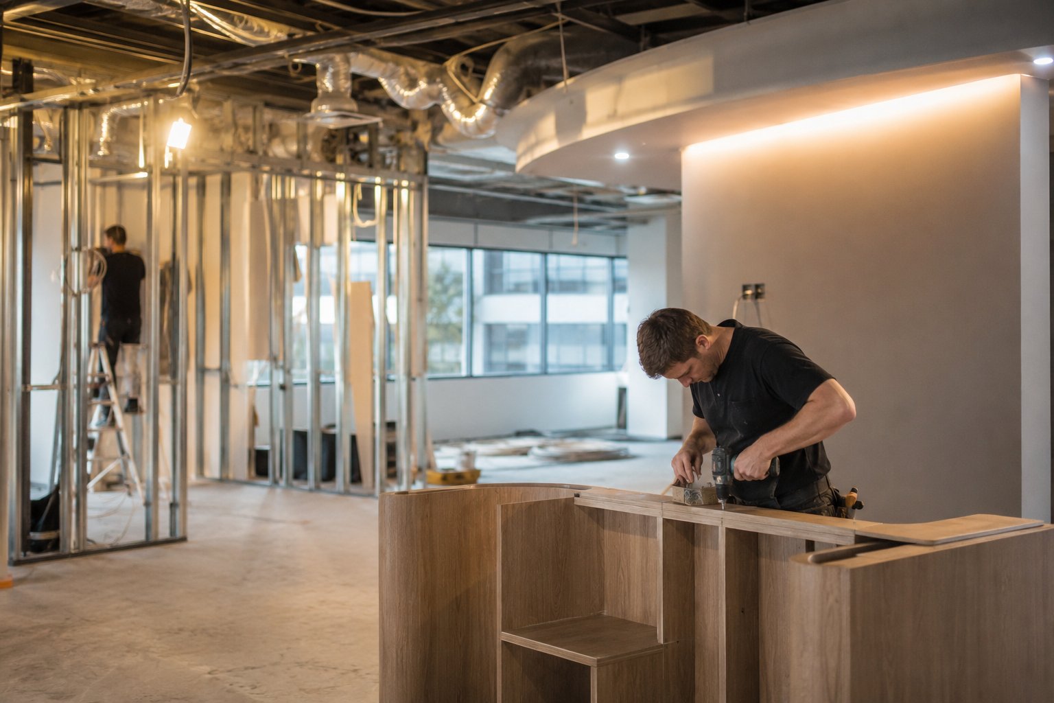 Commercial office space mid-fitout