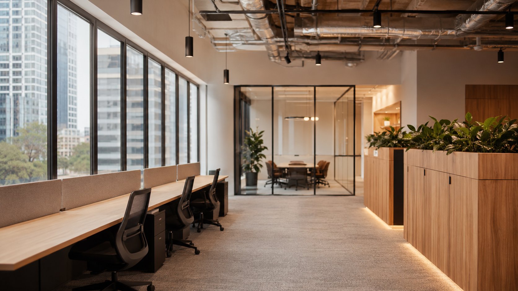 Completed office fitout in Sydney CBD
