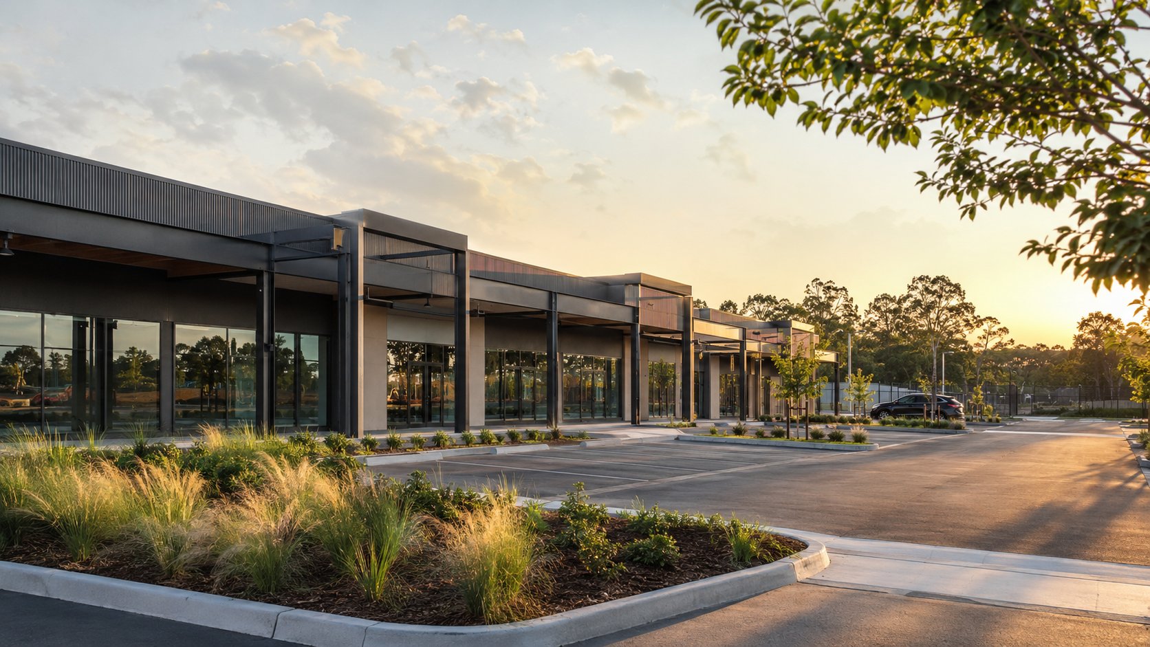 Completed retail complex in Oran Park